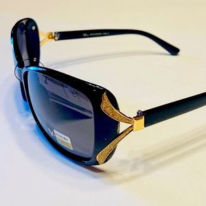 VG Designer Fashion Luxury (Black with Gold sparkle temple trim)  (New) On sale!